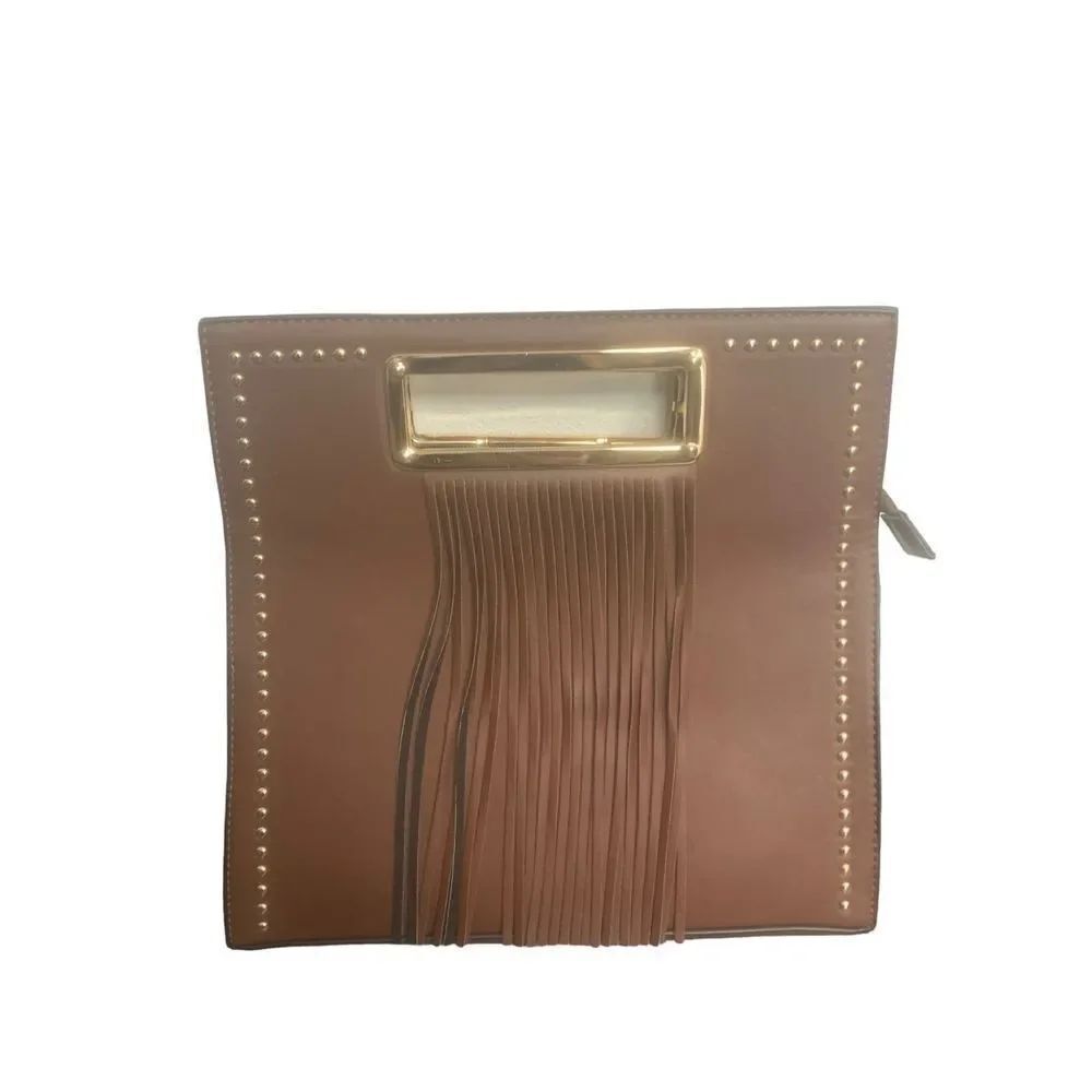 Fringe Detail Studded Statement Bag
